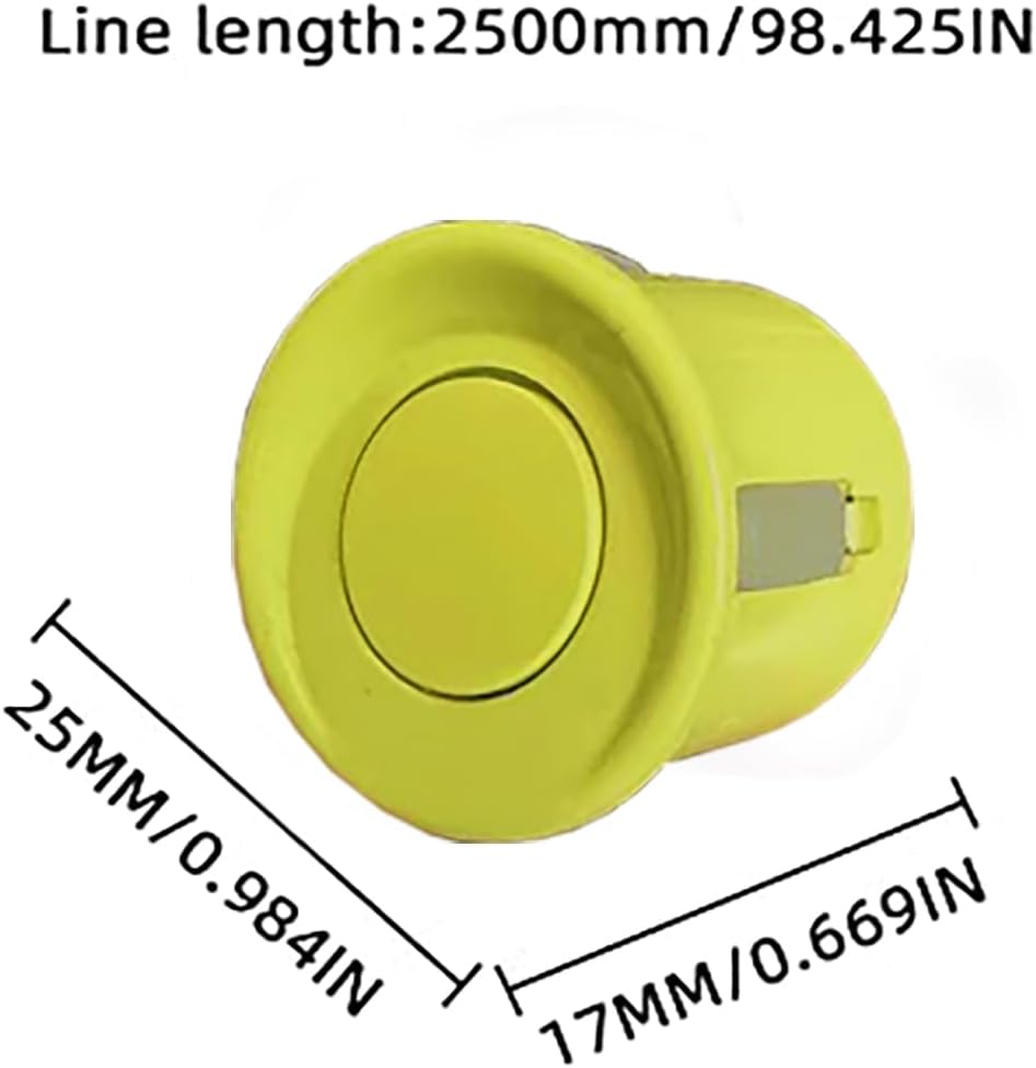 New Features Forward and Reverse Parking sensors, Option to Measure Distance in inches, bidirectional Display Option, and Customizable Digital Direction 18 Color Probes to Choose from(Light Yellow)