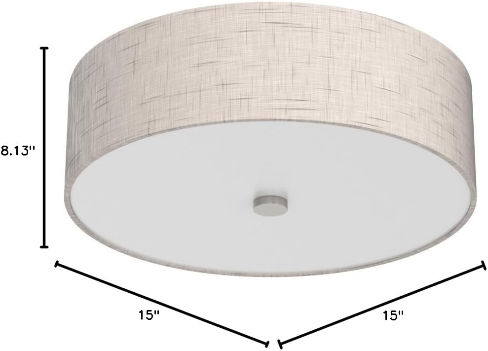 Livex Lighting 52135-91 Meridian 3 Light Brushed Nickel Ceiling Mount