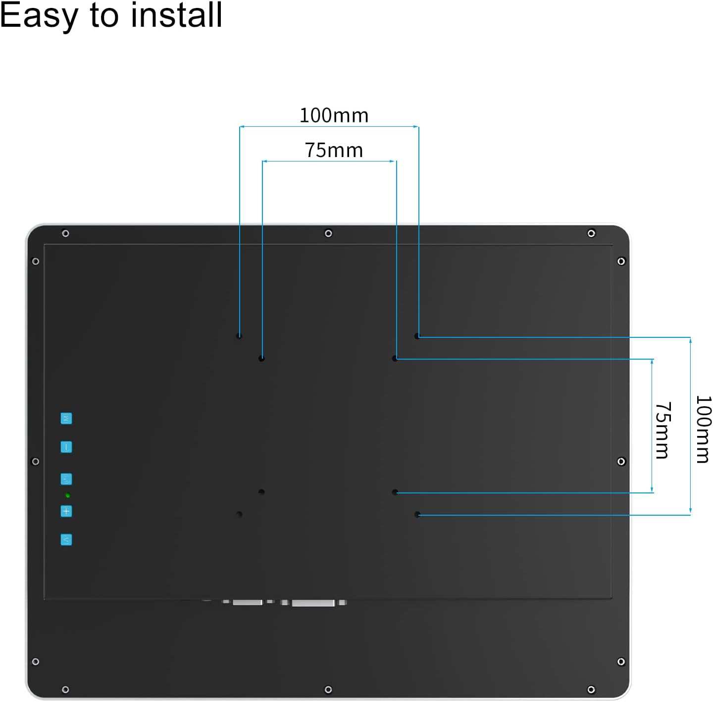 GreenTouch 15 Inch Aluminum Frame Wall Touch Screen LCD Monitor Open Frame LCD Touch Panel - HDMI/VGA/DVI-1024 * 768 @60Hz
