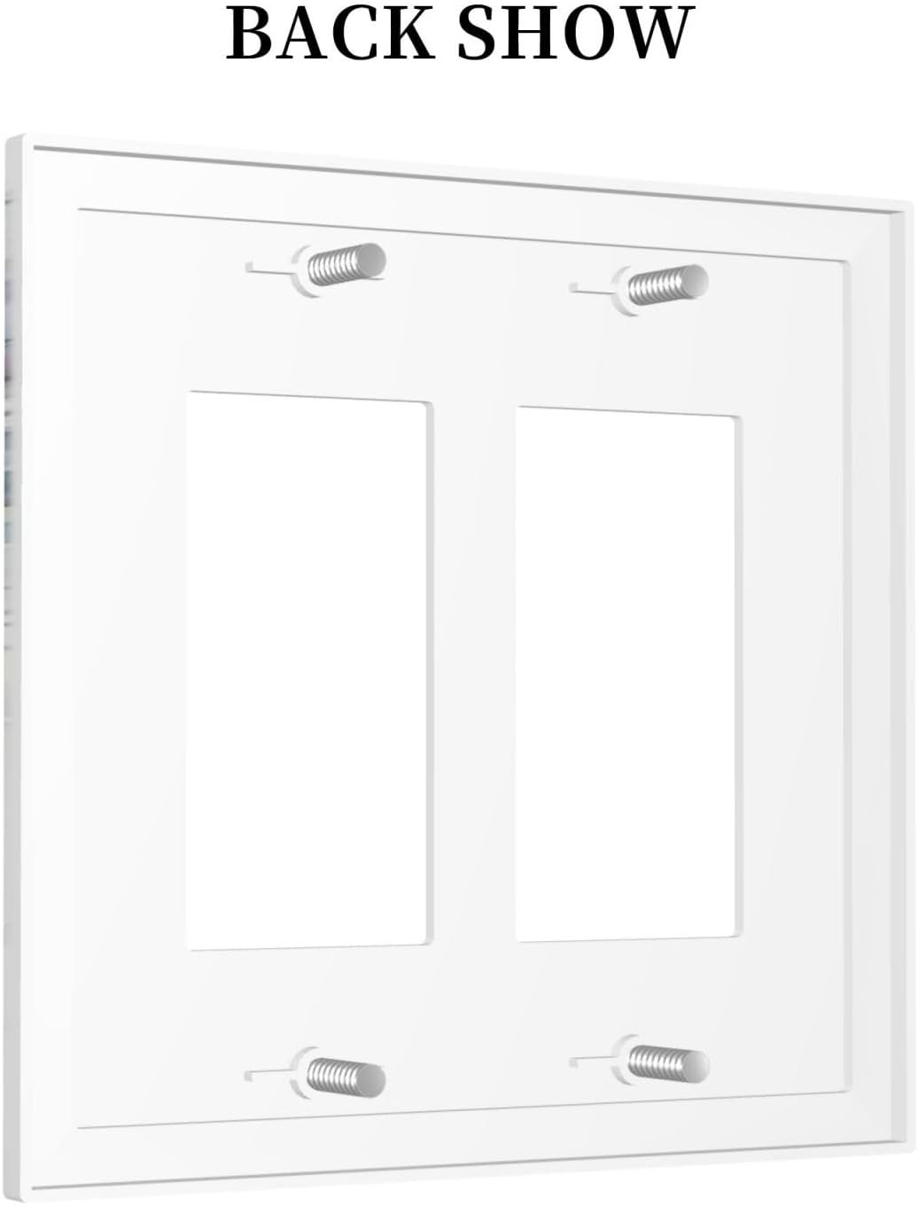 Hazy Leaves Ivy Nature Plants Eucalyptus Leave Decorative Outlet Covers 2 Gang Double GFCI Rocker Electrical Wall Panels Light Switch Cover Plate for Bedroom Home Decor