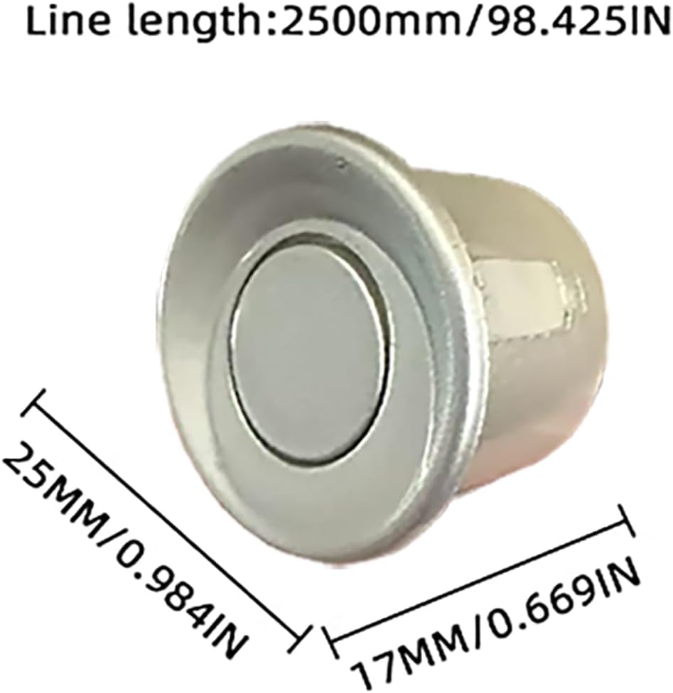 New Feature Rear Parking Sensor with Selectable Distance in Feet, Bidirectional Display Options, and Customizable Numeric Orientation and There are 18 Color Probes to Choose from(Silver)