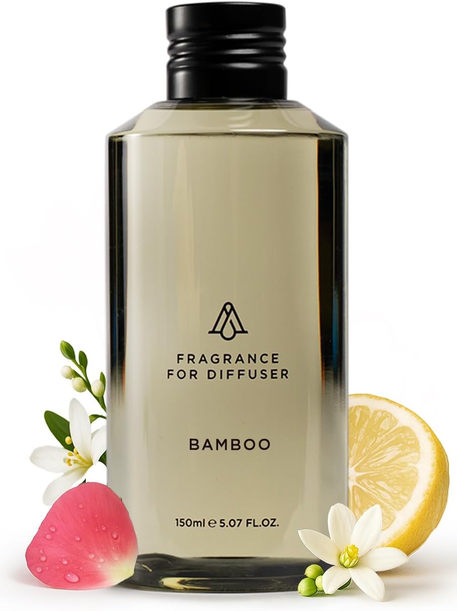AromaPlan Hotel Scents Bamboo Air 5 Fl Oz (148ml), Home Luxury Aroma & Hotel Fragrance Diffuser Oil- Hotel Diffuser Oil for Aromatherapy- USA Made, Bigger Bottle, Bolder Aroma & Longer Lasting