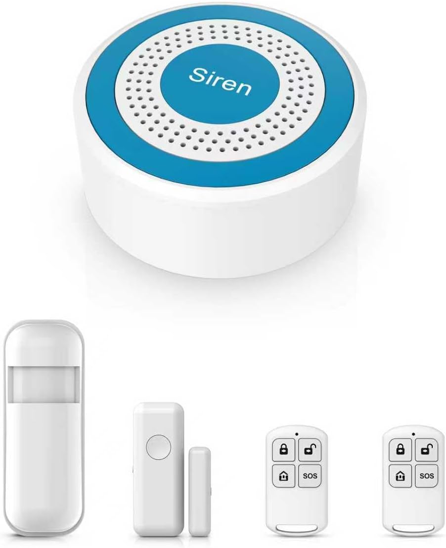 Alarm System for Home Security,WiFi+4G Smart Door Alarm Systems Kit NO Monthly Fees,with Instant App Alerts Door Window Motion Sensor,Compatible with Alexa,for Apartment & Kids Safety