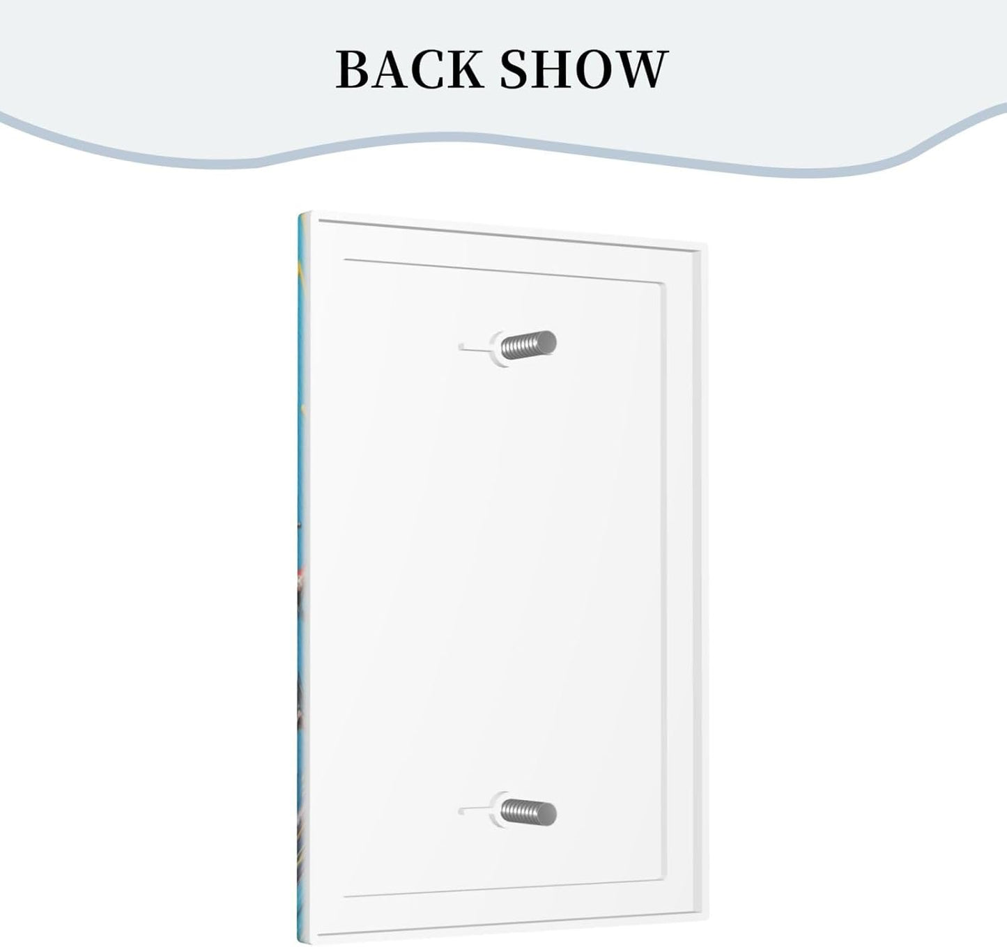 Decorative Light Switch Cover Plate Colorful Paint Splatters Blue Wood Plank 1 Gang No Device Single Blank Outlet Covers Wall Plate Cover Switchplate Electrical Faceplate