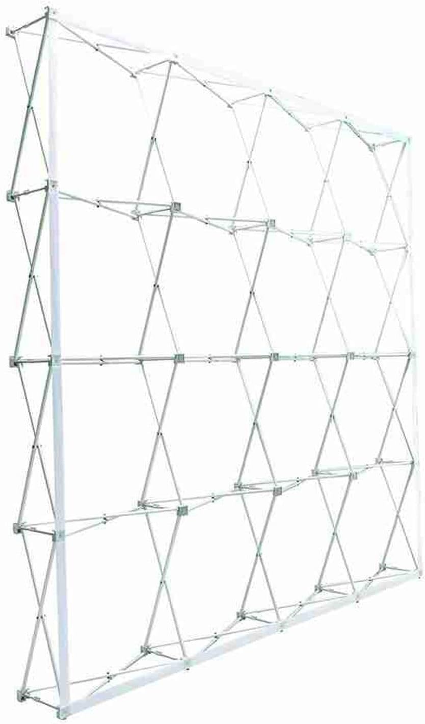 Custom Fabric Pop Up Straight Display, Trade Show Display Backdrop Booth, Hook and Loop Step and Repeat Backdrop for Trade Show Backdrops (Graphic with Frame, 10ftx10ft)