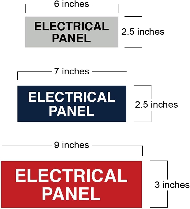 All Quality Basic Electrical Panel Sign - Fire Regulation Safety Compliance Sign -Red - Small (10 Pack)