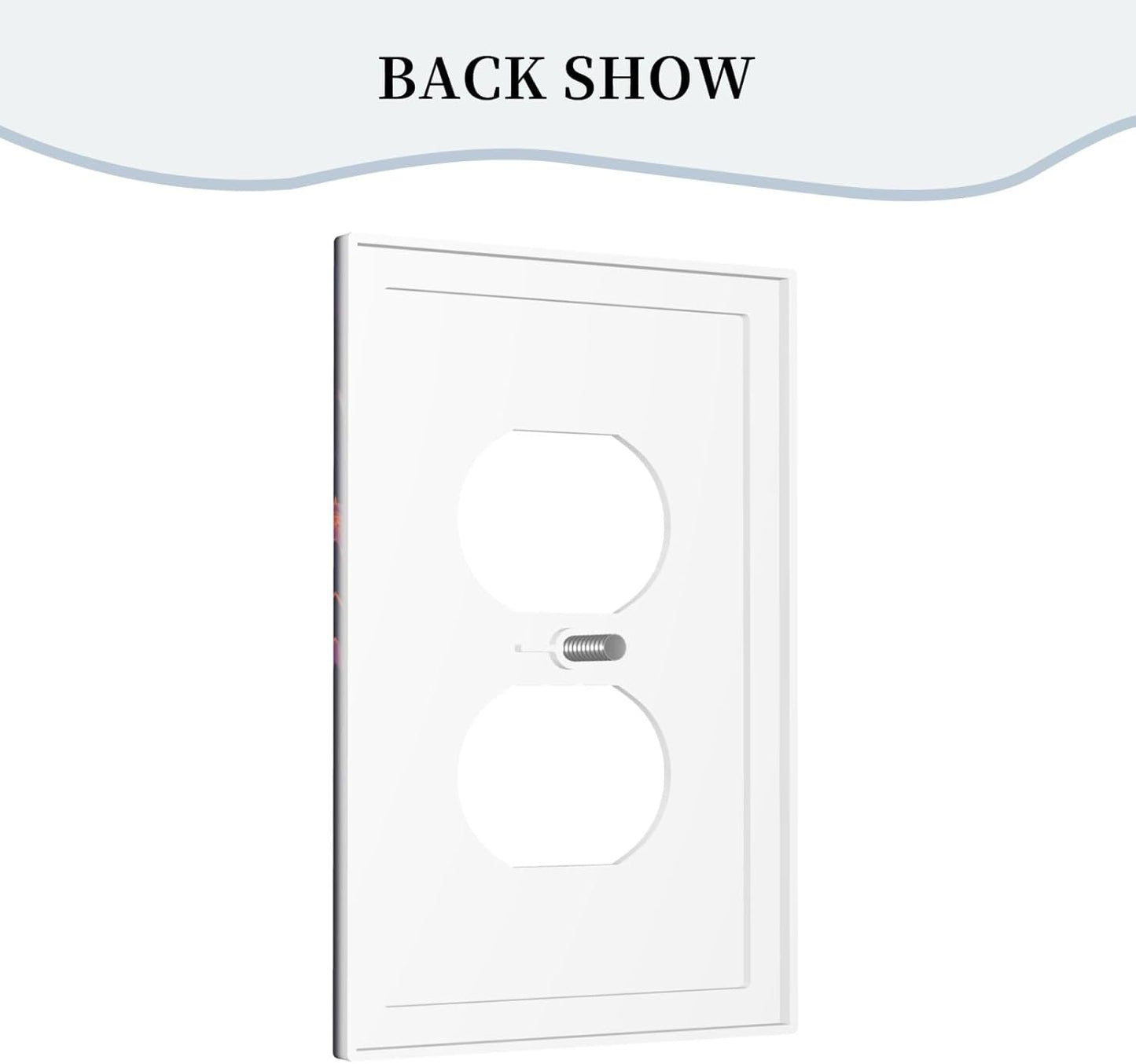 Decorative Outlet Covers Purple Space Astronaut Planet 1 Gang Duplex Light Switch Cover Plate Wall Plates for Electrical Outlets Electrical Switchplate Face Plate for Bedroom Home Decor