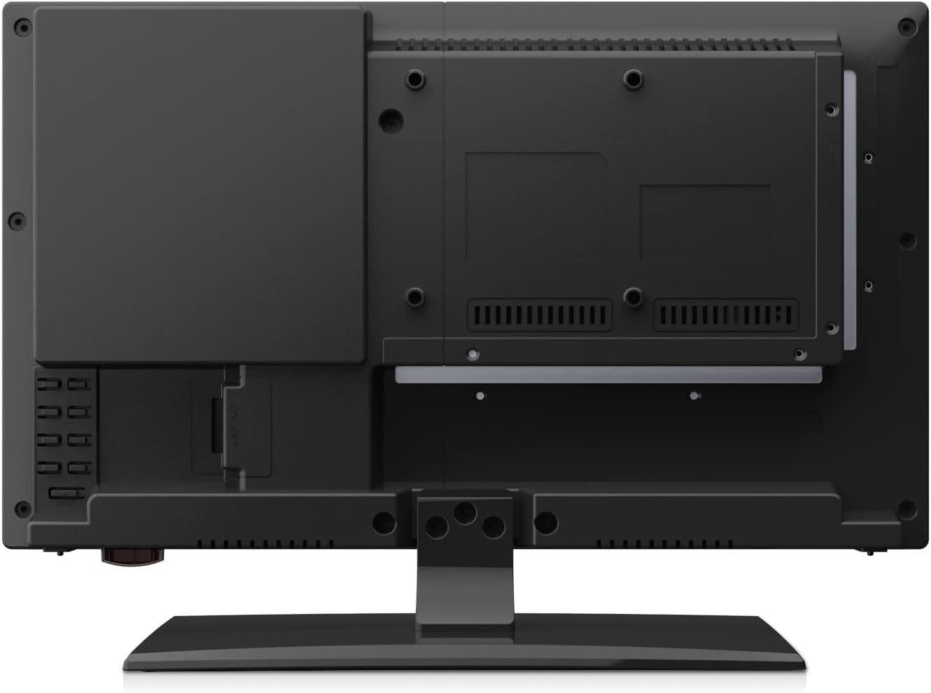 SYLVOX 24'' TV 12/24 Volt TV 1080P FHD, with Digital Video Disc Player FM Radio Base and Digital Noise Reduction, Suitable for RV Camper Kitchen Bedroom Boat
