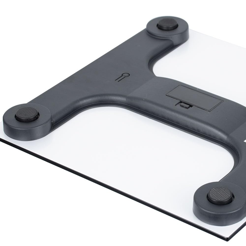 Digital Bathroom Scale with LED Display, Black Marble Pattern, Automatic On/Off Function, 180kg Capacity