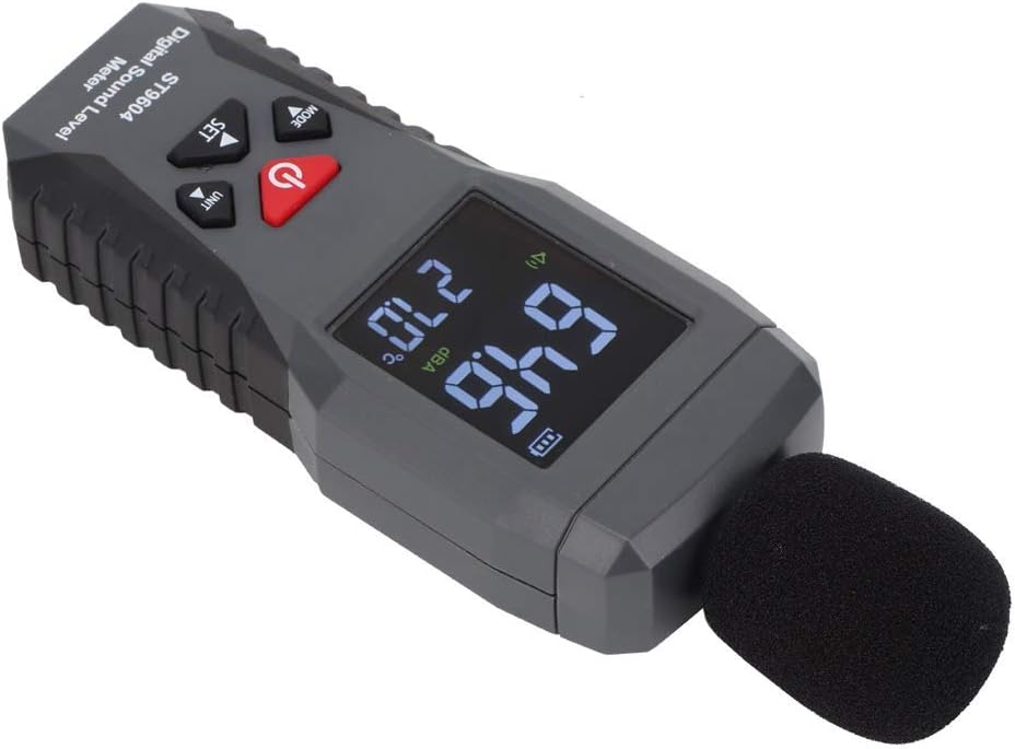 Smart Sensor Sound Level Meter Logger 30-130dB Noise Measurement Digital Audio Level Meter for Factories, Offices, Homes, Construction Sites Precise