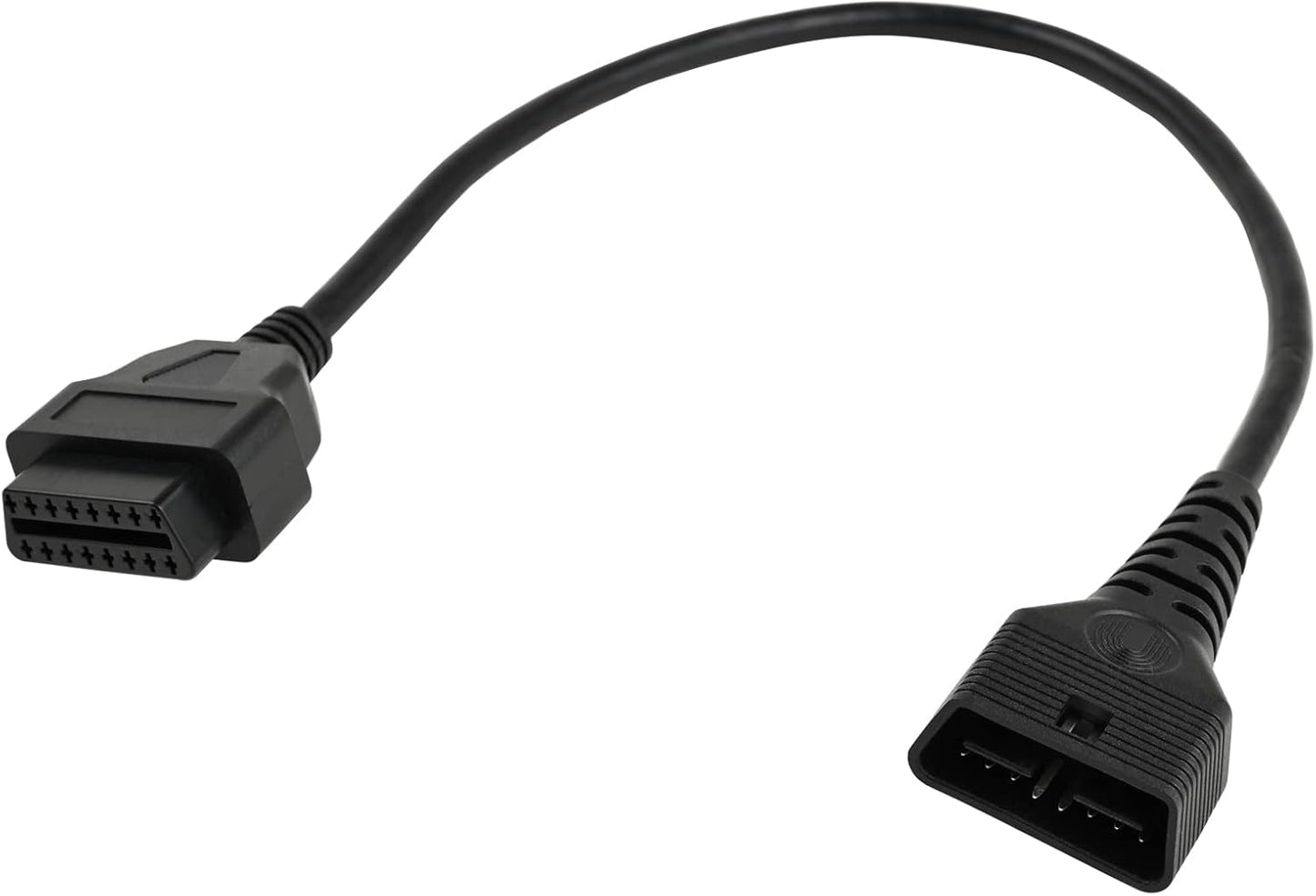 iKKEGOL Full 16 Pin OBD2 OBD II Male to Female Extension Cable Cord Diagnostic Tool Adapter for Auto Car Vehicle Truck 24V All OBD2 Port Plug Connector 24AWG (50CM/20INCH)