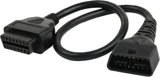 iKKEGOL Full 16 Pin OBD2 OBD II Male to Female Extension Cable Cord Diagnostic Tool Adapter for Auto Car Vehicle Truck 24V All OBD2 Port Plug Connector 24AWG (50CM/20INCH)