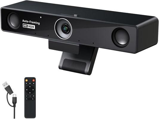 NEARITY V30S 4K Video Conference Camera with Microphone, 120° FOV/3X Digital Zoom, All in One Conference Room Webcam, Dual Mics, Video Conferencing System for Business Meetings/Smartboard
