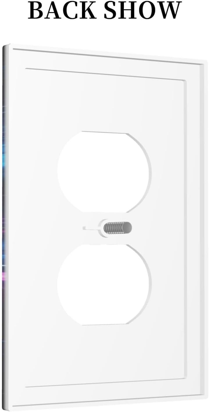 Outer Space Colorful Starry Sky Galaxy Planet Outlet Covers 1 Gang Duplex Light Switch Cover Decorative Switch Plates Electrical Receptacle Faceplate Wall Plate for Bed Room Living Room Decor