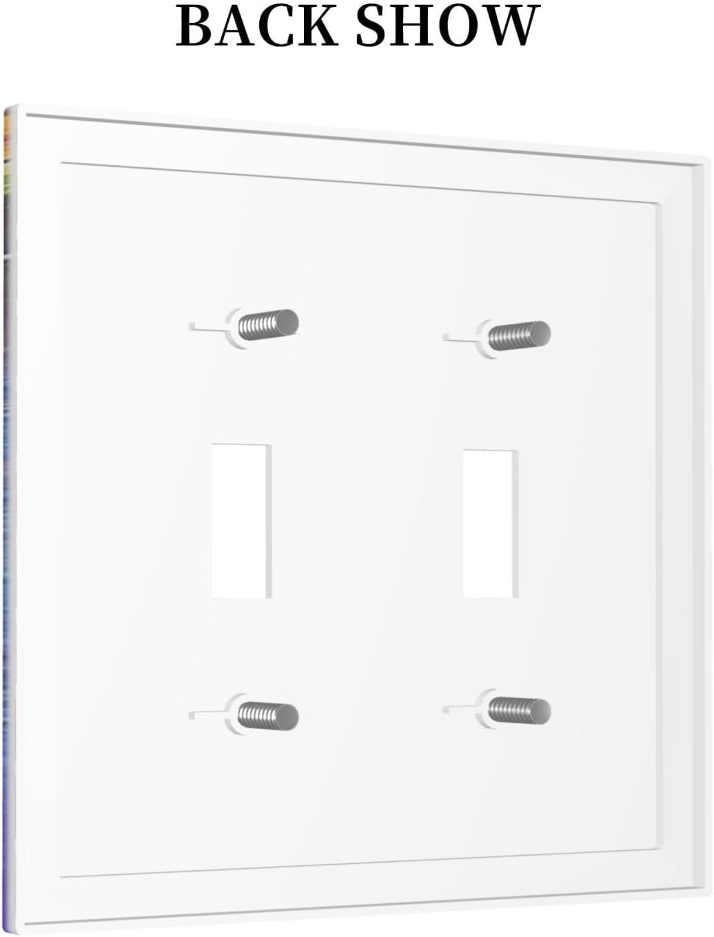 Colorful Country Flower Wildflower Floral Decorative Switch Plates 2 Gang Double Toggle Outlet Light Switch Cover Wall Plate Electrical Faceplate For Bed Room Living Room Decor