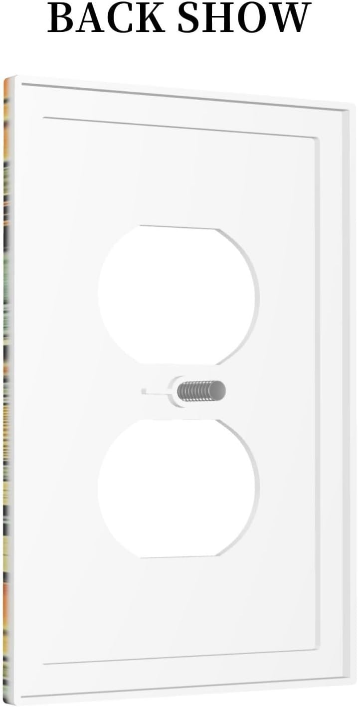 Outlet Covers William Morris Vintage Floral Green Yellow 1 Gang Duplex Wall Plate Decorative Switch Plates Electrical Receptacle Faceplate Light Switch Cover for Bedroom Home Decor