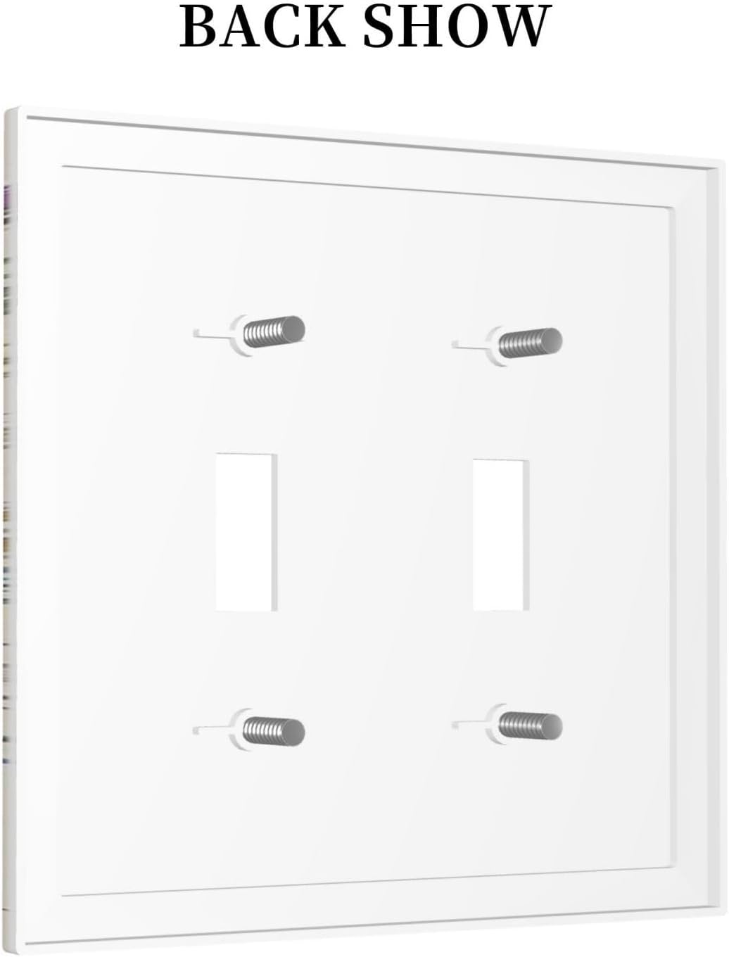 Beige Background Boho Flowers Plant Leaf Double Toggle Light Switch Covers 2 Gang Wall Plate Dual Decorative Switchplate Electrical Faceplate for Country Bathroom Bedroom Decor