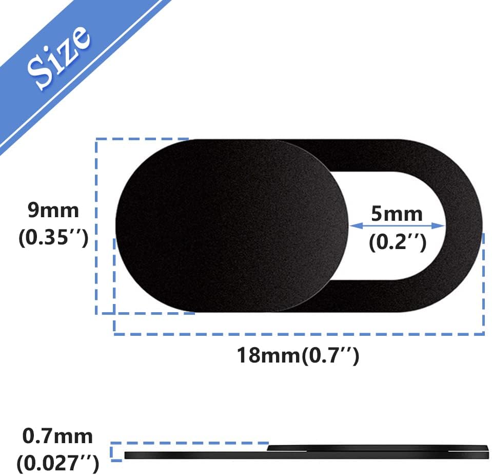 Mesee 50 Pieces Webcam Cover Slider, 0.027-Inch Ultra Thin Web Camera Protective Privacy Covering Slide Stickers for Computer, Laptop, MacBook Pro/Air, iPhone, Tablet, PC, iPad, iMac