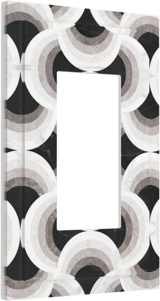 Abstract Art Marble 1 Gang Single Rocker Decorative Light Switch Covers Electrical Faceplate Switch Plates for Bathroom Kitchen Home