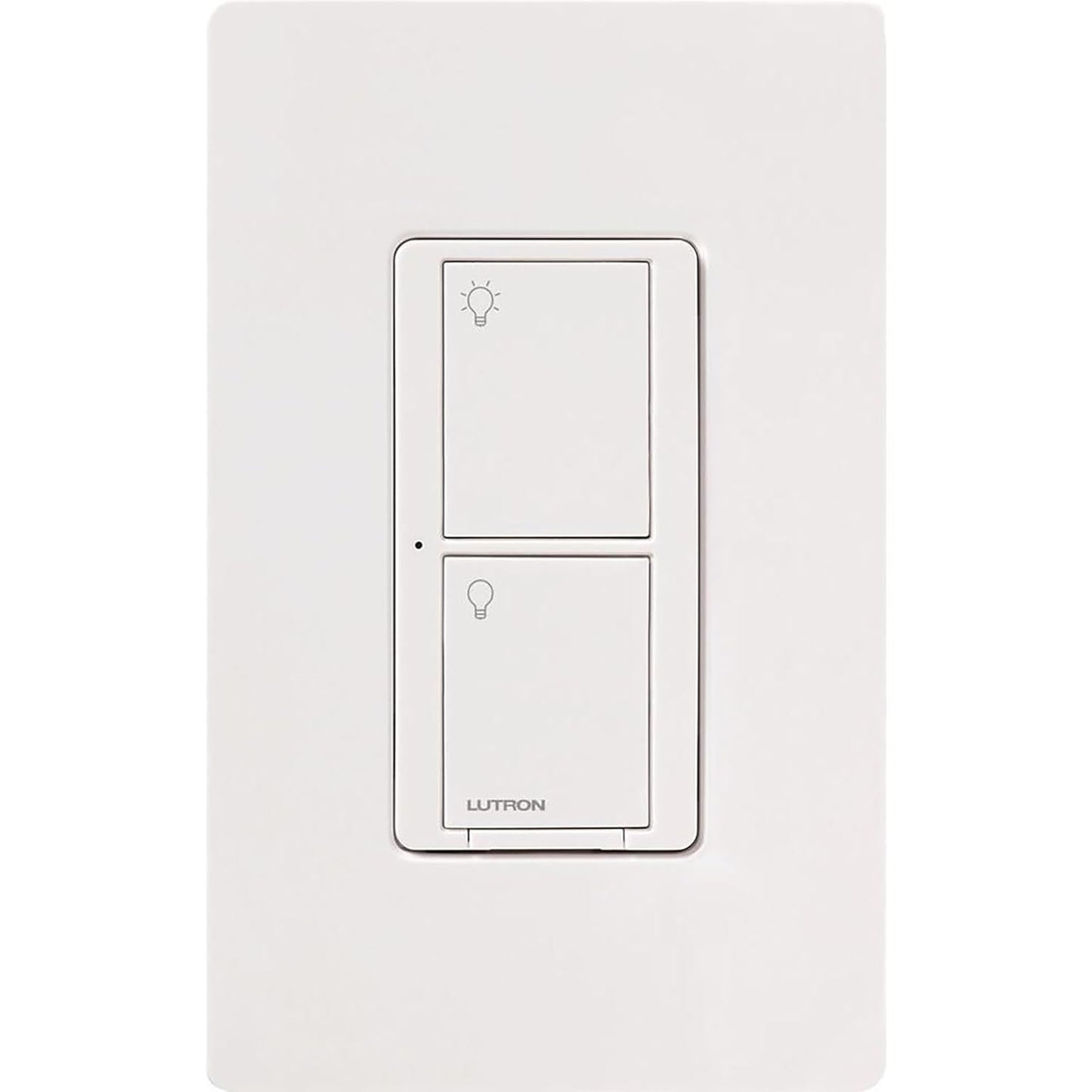Lutron Caseta Original Smart Switch (Lutron Smart Hub Required), for LED Lights and Fans, 6 Amp, Single-Pole/3-Way, Neutral Required, PD-6ANS-WH-2, White, 2 Pack