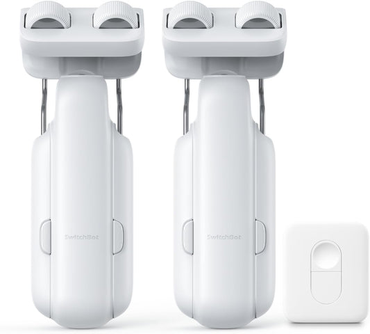 SwitchBot 2025 Automatic Curtain Opener 3 Rod-Bluetooth Remote Control, WiFi&Smartphone Control, Upgraded High-Performance, Add Hub to Compatible with Alexa, Google Home, HomeKit