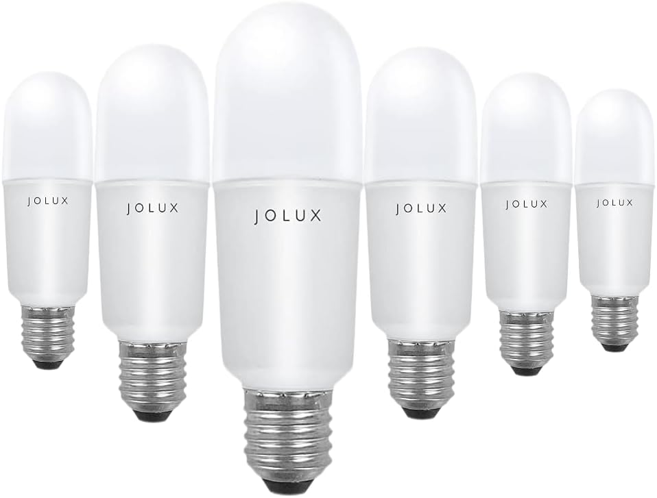 Jolux led Stick Lights for Enclosed Fixture,Led bulbs100 Watt Equivalent,2700K Soft White,1500 LM,E26 Medium Screw Base,High Lumen Light Bulb,Non-Dimmable, 6 Count (Pack of 1)………