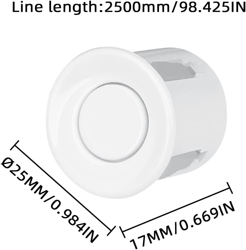 New Features Forward and Reverse Parking sensors, Option to Measure Distance in inches, bidirectional Display Option, and Customizable Digital Direction 18 Color Probes to Choose from(White)