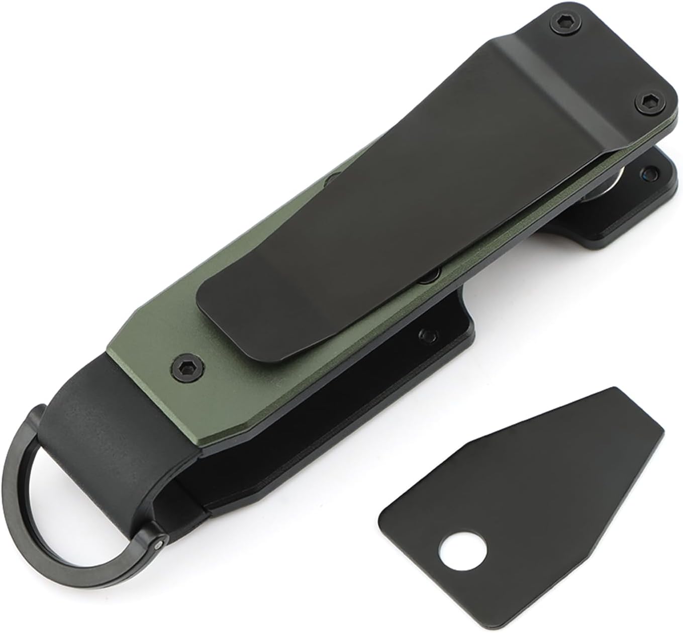 Key Organizer With Key Handle,Compact Met-allic Key Holder,Met-allic Key Organizer,Smart Keychain Secures 1-5 Keys
