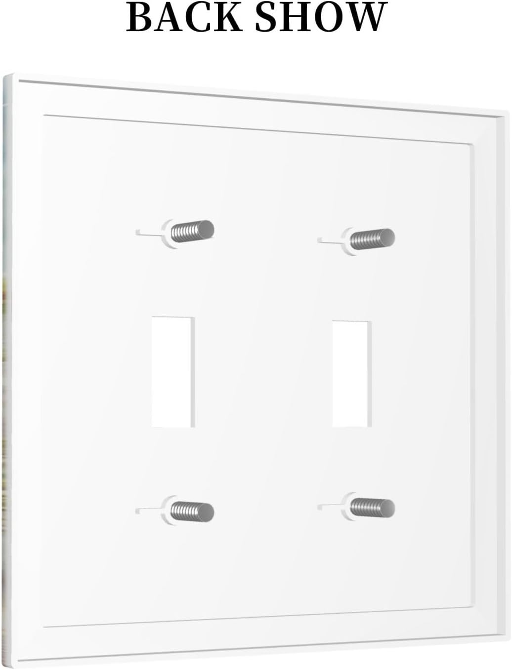 Decorative Switch Plates Beach Ocean Lighthouse Seashells 2 Gang Double Toggle Outlet Light Switch Cover Wall Plate Electrical Faceplate For Bed Room Living Room Decor