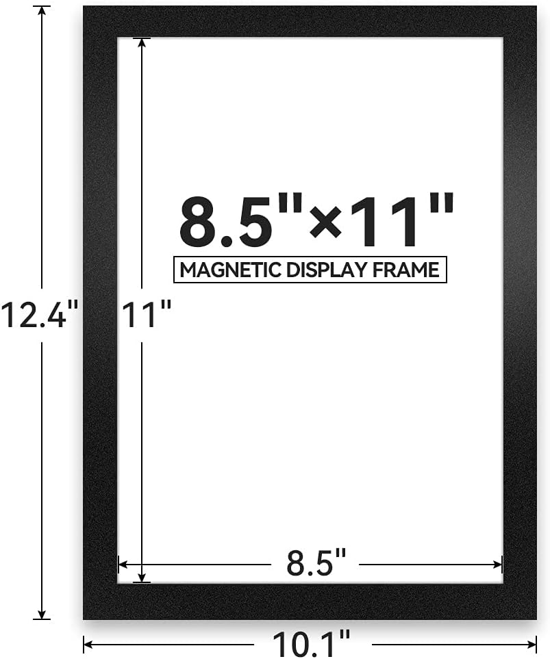 10 Pack Magnetic Sign Holder 8.5 x 11 Magnetic Picture Frame, Magnetic Frame Self-adhesive Wall Sign Holder for Door/Fridge/Whiteboard/Window Sign Holder, Double-sided Display