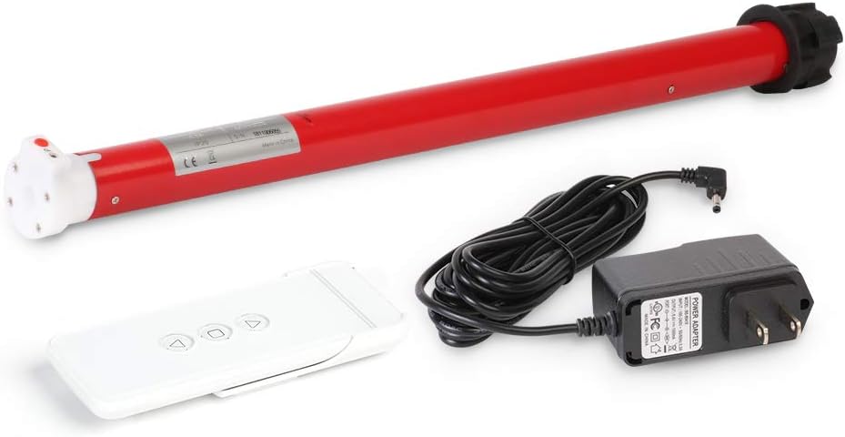 Rollerhouse Rechargeable Wireless Tubular Roller Shade Motor Kit, with Remote Control for Motorized Electric Roller Blind Shades, 1.5 inch Tube