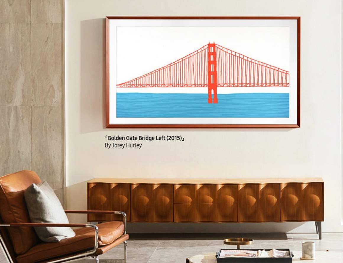Samsung 50-inch The Frame Customizable Bezel, Modern Teak (VG-SCFA50TKBZA, 2021 Model)