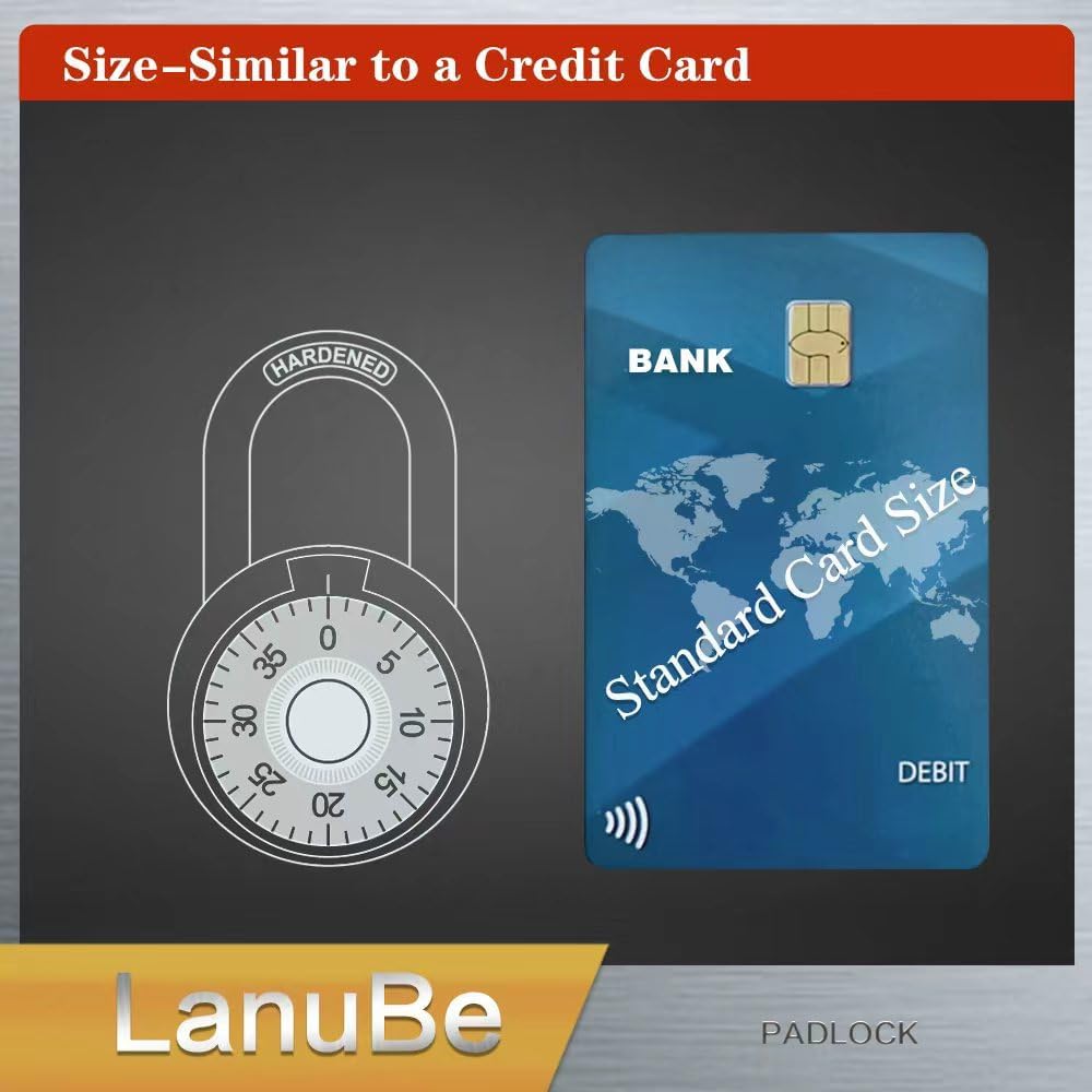 LanuBe Standard Dial Combination Lock, 2 in. Wide, with Different Combinations, Red Turnplate, Pack of 24; Lock for School, Employee, Gym Sports Locker, Case, Toolbox and so on