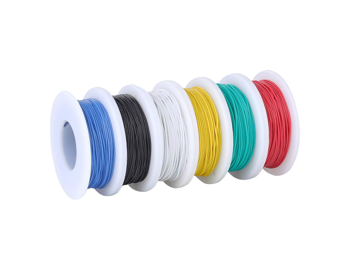 TUOFENG 30 AWG Wire,30 Gauge Silicone Wire 6 Colors 66ft/20m Each Spool,60V Flexible Electrical Wire with Tinned Copper, Hook up Wires for Breadboard/DIY/Battery