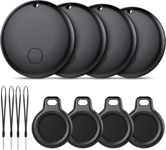Android Air Tracker 4 Pack, Bluetooth Tracker Tags, Work with Google Find My Device App (Android Only), Smart Tags for Luggage, Wallet, Vehicles, Keys (Not for iOS)