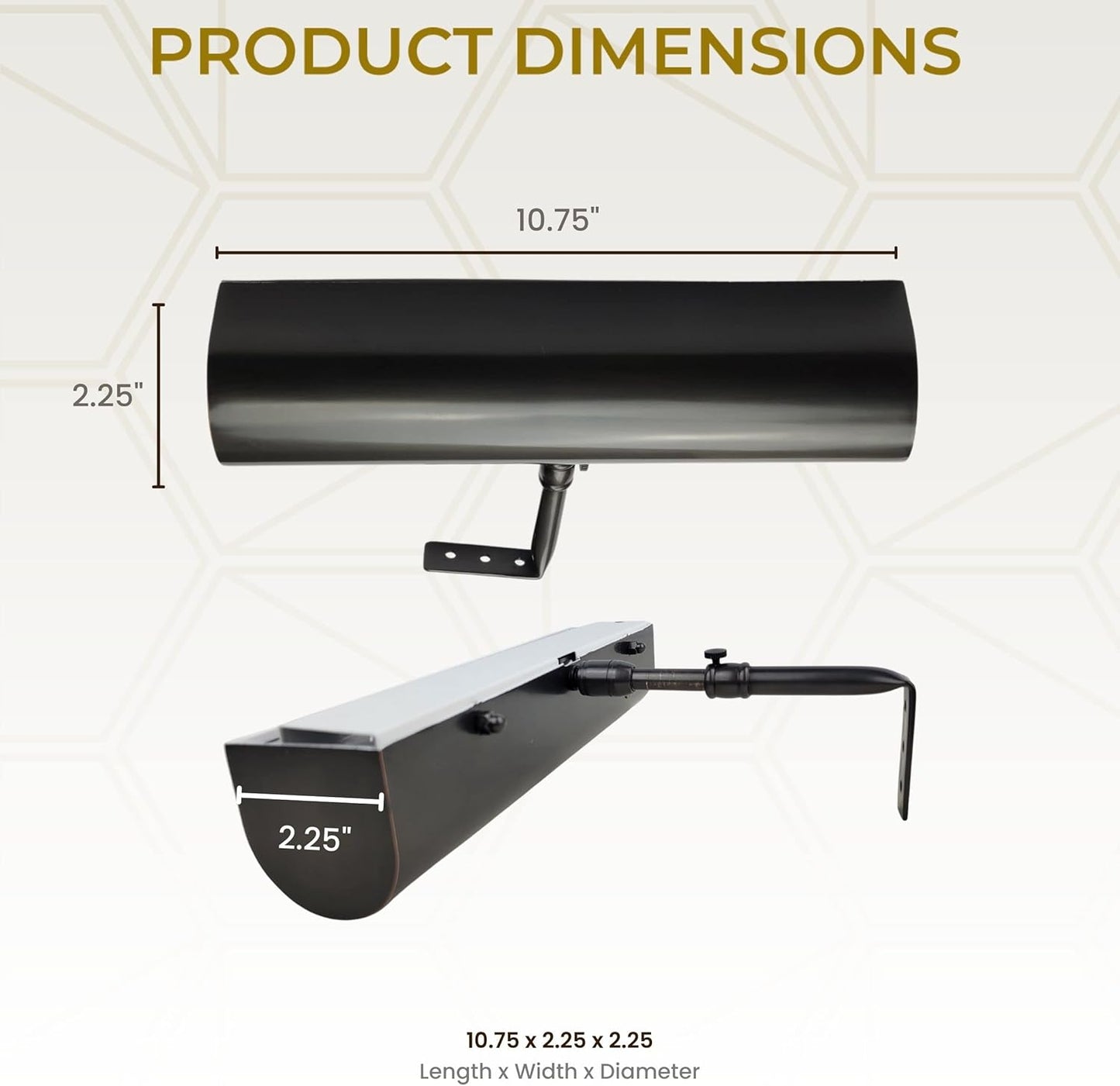 Royal Designs, Inc. Cordless Remote Control LED Picture Light, Dimmable with Timer Function, Oil Rubbed Bronze, 10.75 Inches, 2 Pack