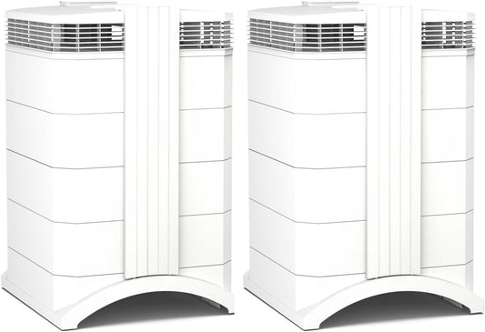 IQAir HealthPro Compact XE Air Purifier - 2-Pack - Compact HyperHEPA Filtration for Rooms up to 2480 sq ft - Allergens, Smoke, Dust, Mold, Pet Dander, Swiss Made, WiFi Enabled
