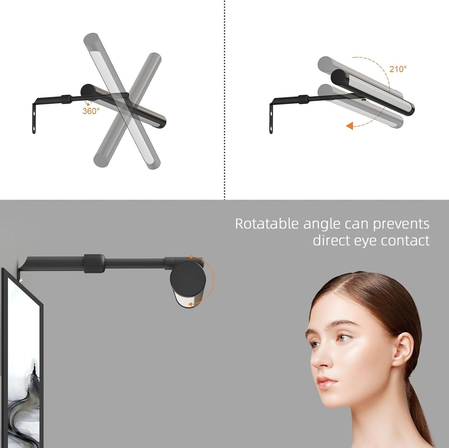 Picture Lights for Paintings Plug in, 16" Adjustable LED Picture Light Art Light with Timer, Remote Control Gallery Painting Wall Light for Picture Display Frame Dartboard Art Work (Black)