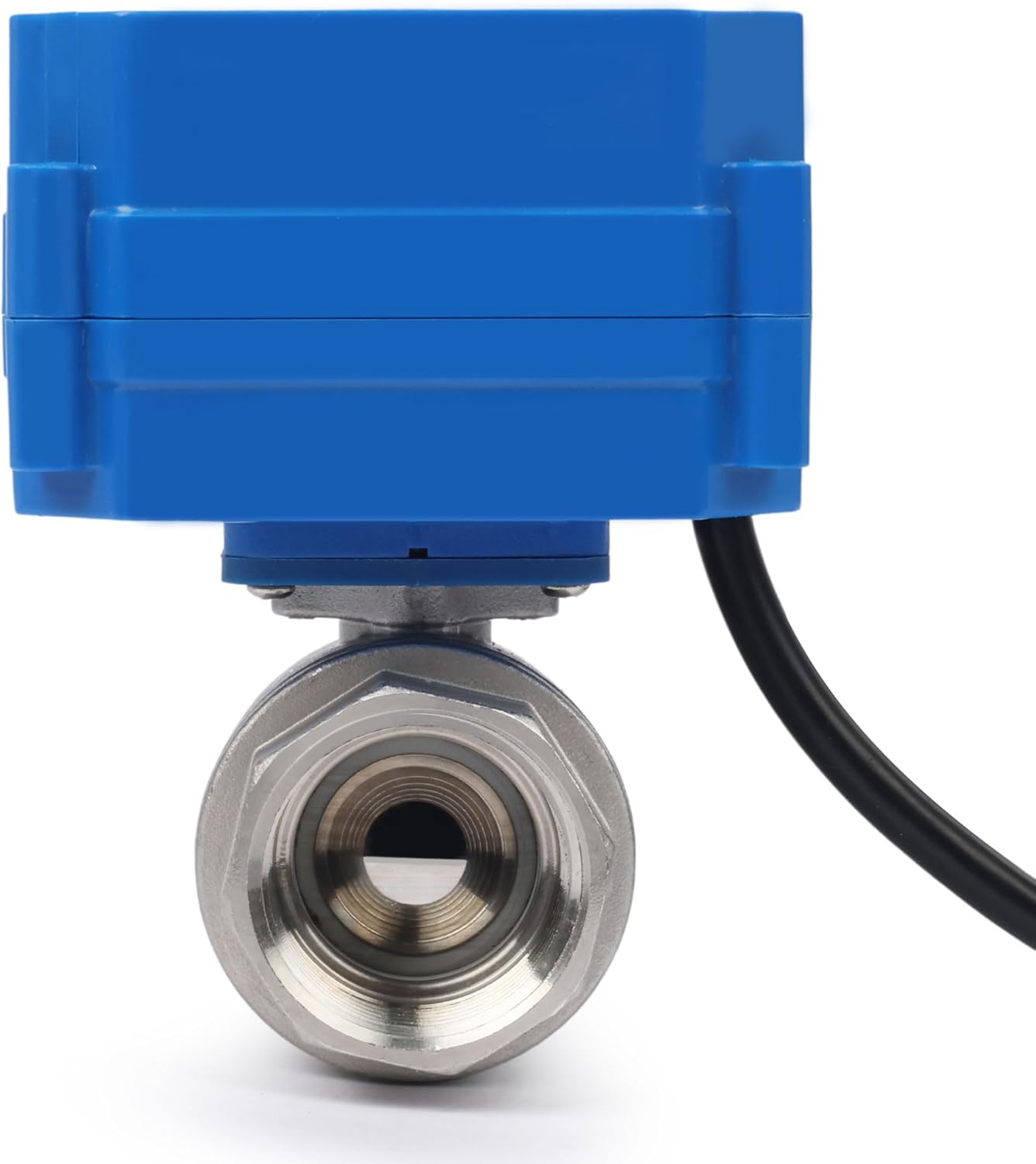 U.S. Solid 1" NPT 2-Way Motorized Ball Valve with US Plug 110VAC 304 Stainless Steel Electrical Ball Valve, Auto Return, Normally Closed, IP65, NSF Certified