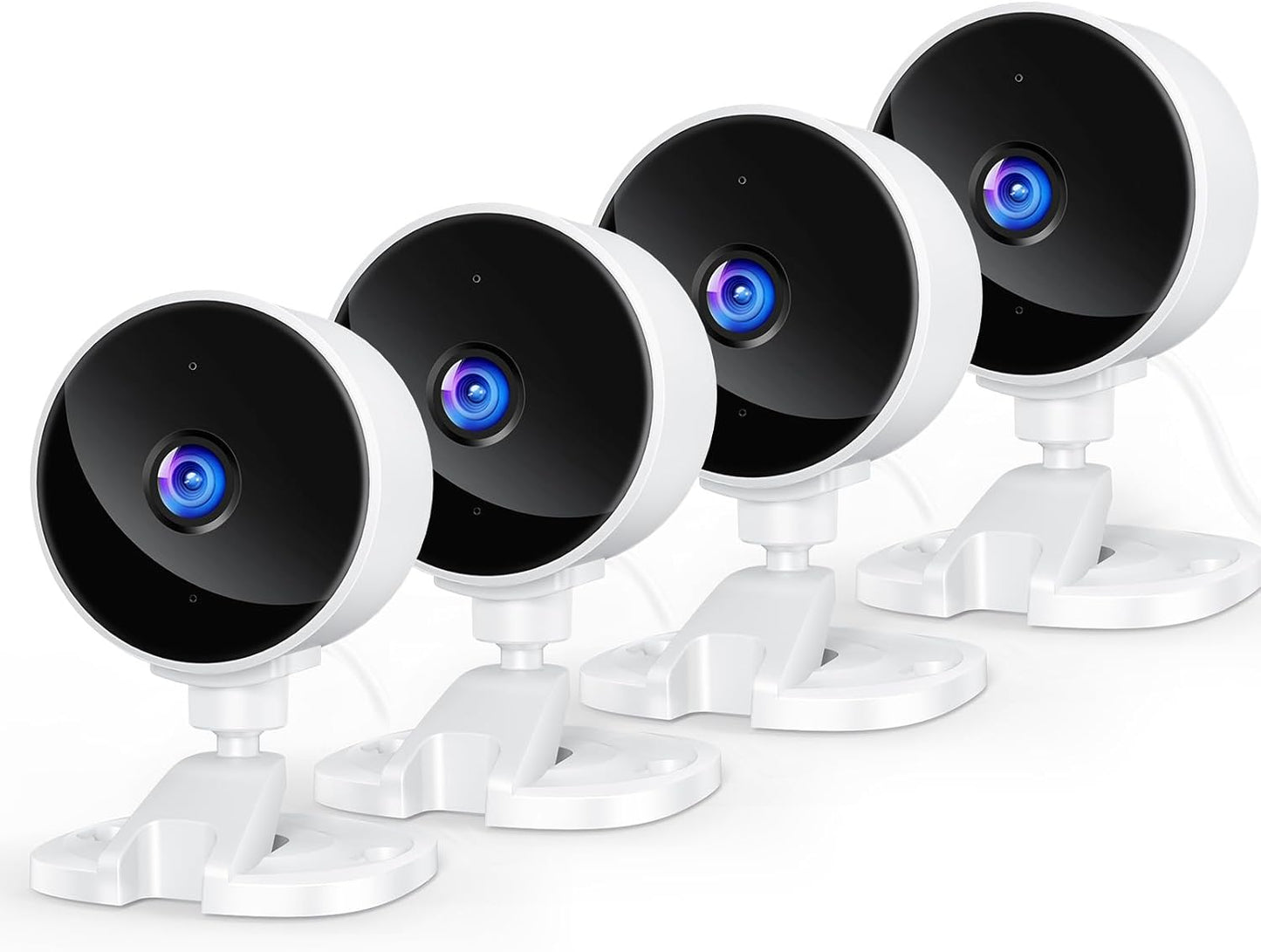 YOTON 1080P Indoor Security Camera for Baby Monitor, Pet Camera with Night Vision, 2-Way Audio, Motion Detection, Cloud & SD Card Storage, Easy Setup, Works with Alexa & Google Assistant (4 Pack)