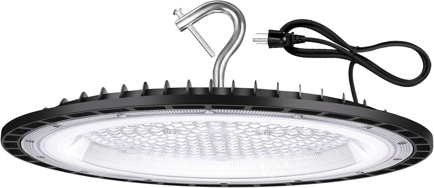 200W UFO Led High Bay Light Fixture,120VAC,30800LM,5000K Daylight Commercial Shop Bay Lighting,[850W MH/HPS Equiv.] US Plug Area Lighting for Garage/Warehouse/Barn/Gym/Factory/Workshop