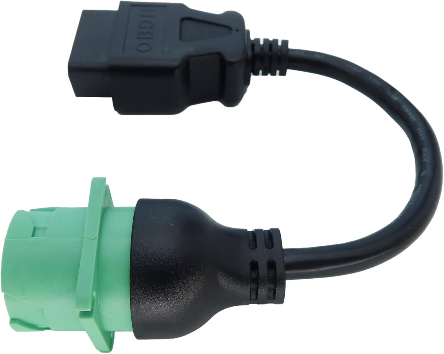 OBD2 Male to 9pin J1939 Female Adapter Cable OBDII to Green J1939