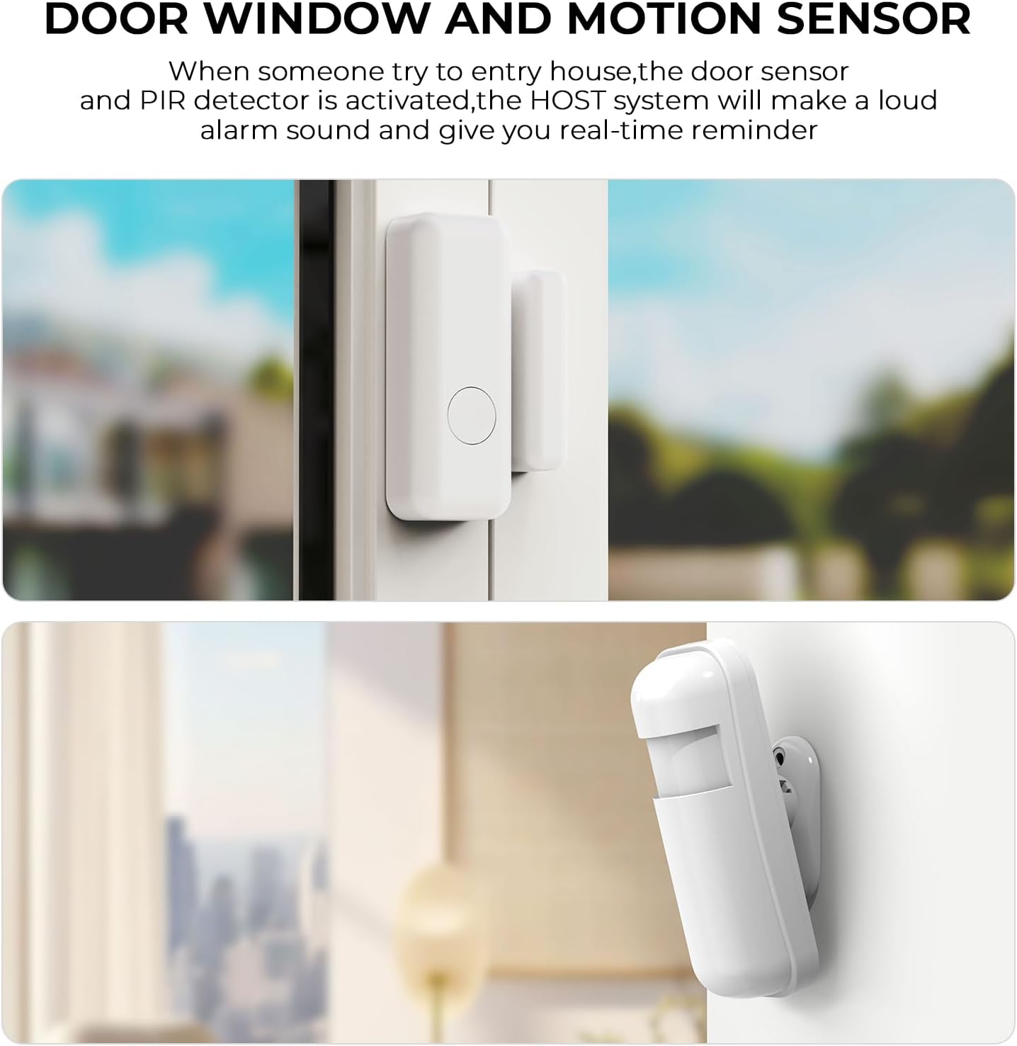 PGST Wireless Home Security Systems,4G/WiFi Home Alarm System,13 Pieces Kits with DIY Door and Motion Sensors,Phone APP Alerts,Work with Alexa,24/7 Real-time Monitoring for Home,Villa,Kids Safety
