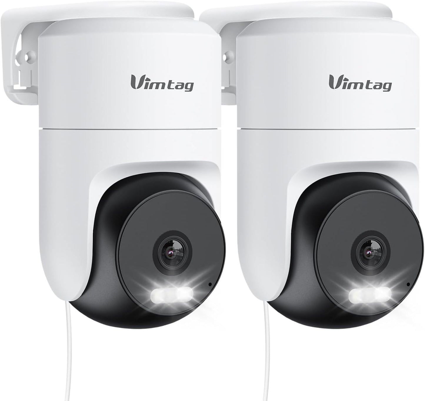VIMTAG Cameras for Home Security, 2.5K Outdoor/Indoor Camera, 360° Pan/Tilt Outside House Surveillance for Pet/Dog/Nanny/Baby, Motion Tracking, Color Night Vision, 2-Way Audio, Cloud/SD Card Storage