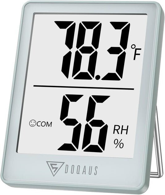 DOQAUS Digital Hygrometer Indoor Thermometer Humidity Gauge Room Thermometer with 5s Fast Refresh Accurate Temperature Humidity Monitor, Light Blue