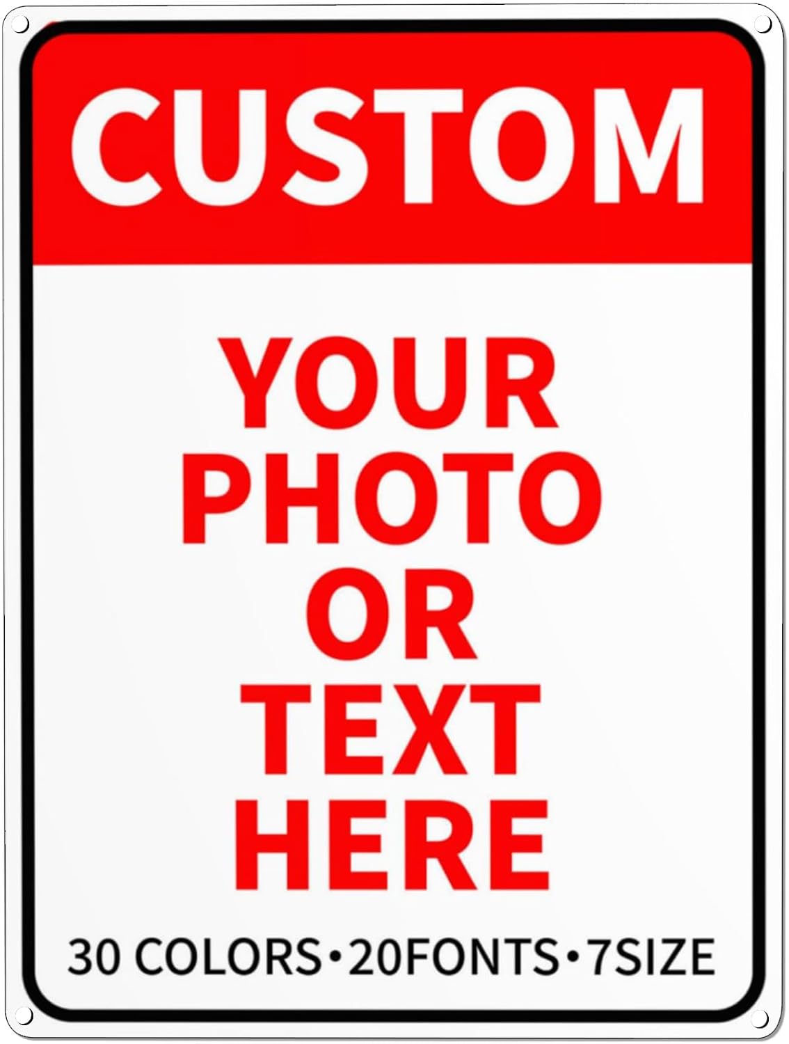 Bulk Custom Signs Outdoor Metal Sign Personalized Signs for Business, Office, Home, Road Signs, Garden Signs, Parking Signs, Decorative Signs, 6''x8''