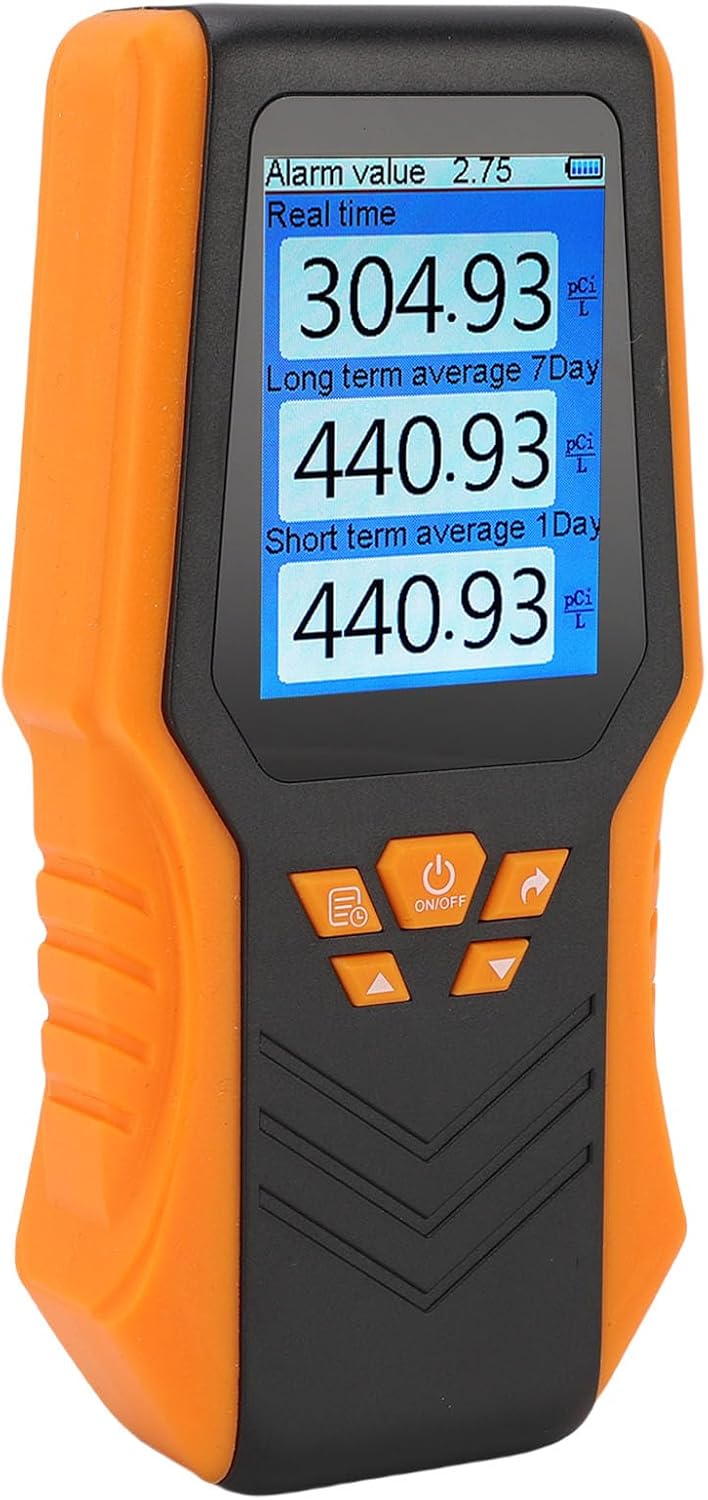 Aramox Radon Detector Digital Readings Portable Monitor for Home Office School, LCD Display, Rechargeable Battery, Easy Monitoring and Versatile Usage