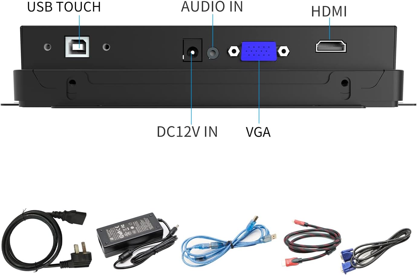 GreenTouch 7 Inch Open Frame 1024x600 HDMI PCAP Touch Monitors for Consumer, Retail POS, and Hospitality Markets