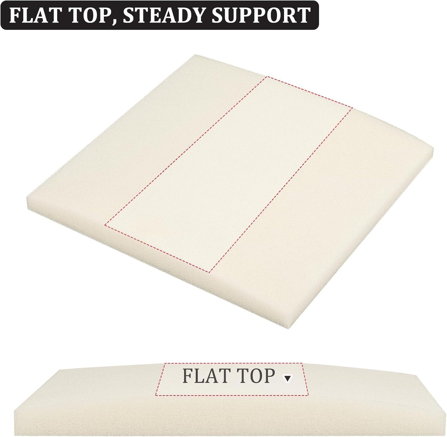 HAVARGO Couch Cushion Support for Outdoor Sagging Seat 20x20x2 Inches Couch Supports for Sagging Cushions, Quick-Drying and High Density Foam Sofa Cushion Support with Anti Slip Mesh Fabric Set of 2