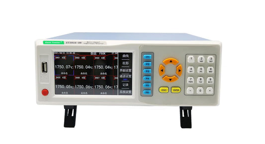 East Tester 8 Channels Temperature Recorder Temperature Data Logger 5 inches LCD Display Screen for Digital Show,ET3916-8